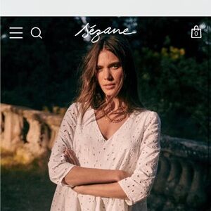 Sézane White Eyelet Dress